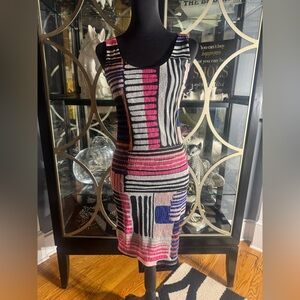 Bar III Black Sheath Mini Dress Sleeveless Scoop Neck